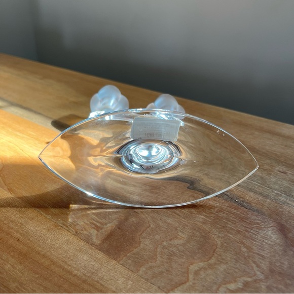 Vintage Riedel Crystal Double Tulip Flower Candle Stick Holder 6” Frosted Glass - Picture 5 of 6